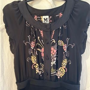 Missoni black silk dress with pattern